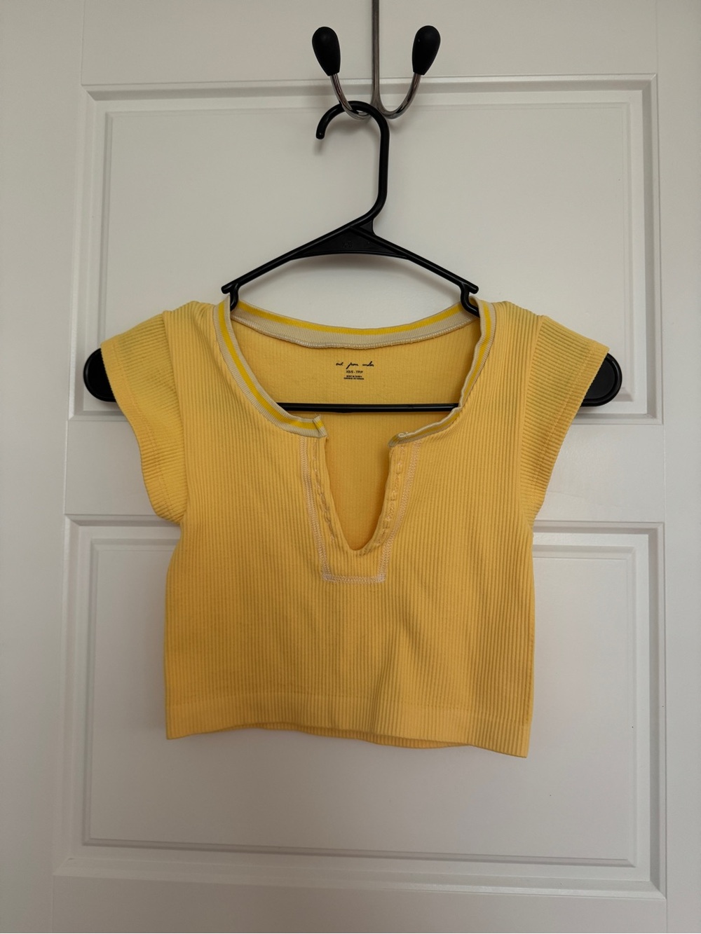 Urban Outfitters Out from Under Yellow Stretchy Ribbed Crop Top Women's XS Small